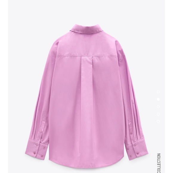 ZARA POPLIN SHIRT WITH TOPSTITCHING - Picture 2 of 4